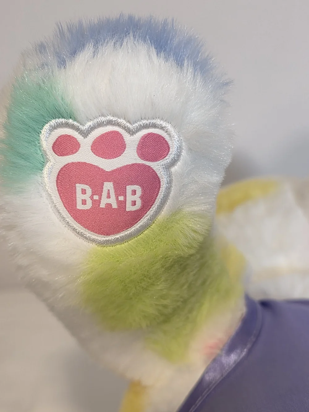 Build A Bear Colorful Splatter Cow Plush Rainbow Pastel Spotted With Outfit